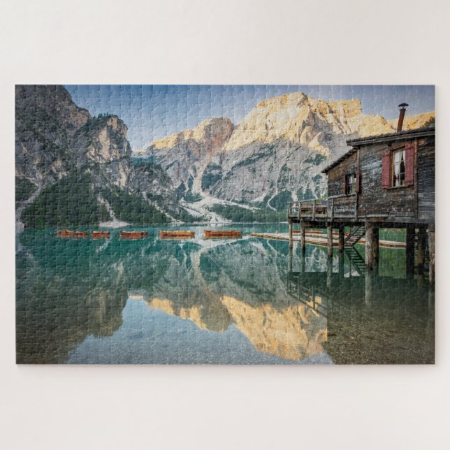 Puzzle Lago di Braies dans les Dolomites en Italie (Horizontal)