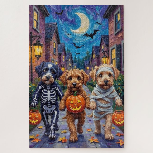 Puzzle Lagotto Romagnolo Trick-or-Treating Halloween  (Vertical)