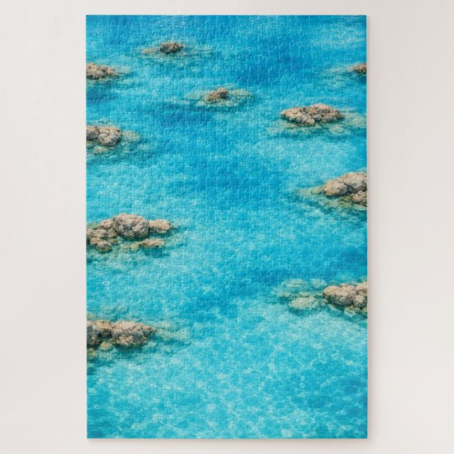 Puzzle Lagune d'eau océanique turquoise (Vertical)