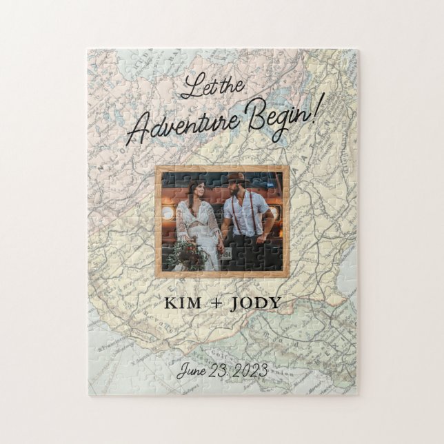 Puzzle Laisser l'aventure commencer photo Mariage (Vertical)