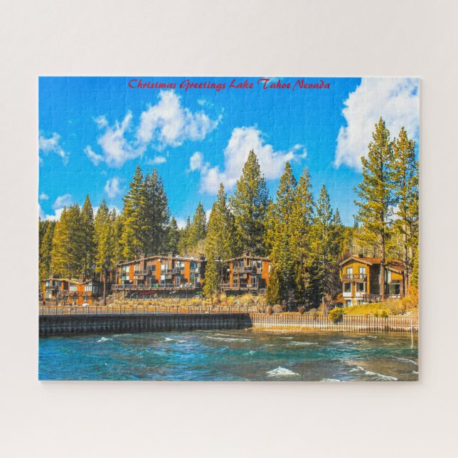 Puzzle Lake Tahoe Nevada.Joyeux Noël (Horizontal)