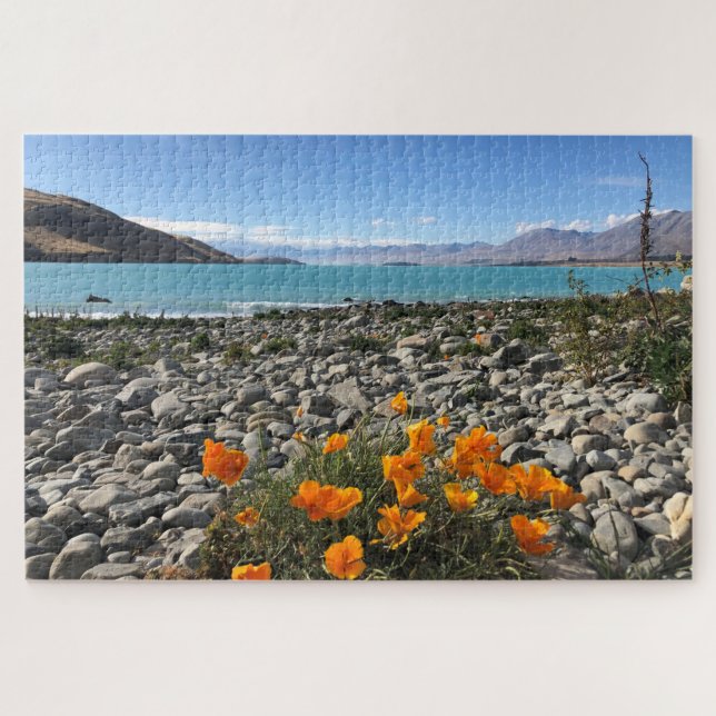 Puzzle lake tekapo flowers (Horizontal)
