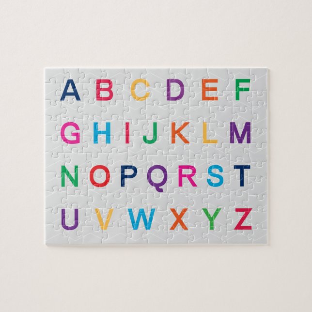 Puzzle L'alphabet d'ABC apprenant des lettres ABC colorée (Horizontal)