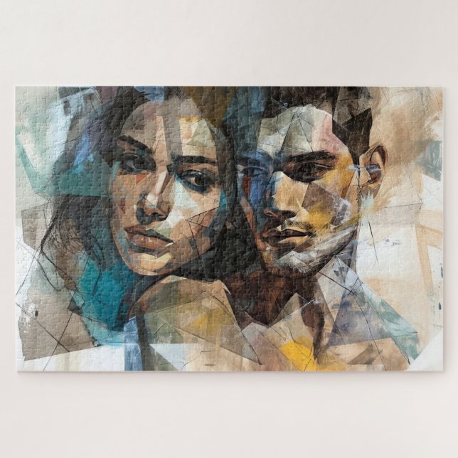 Puzzle L'amour dans les tons pastel (Horizontal)