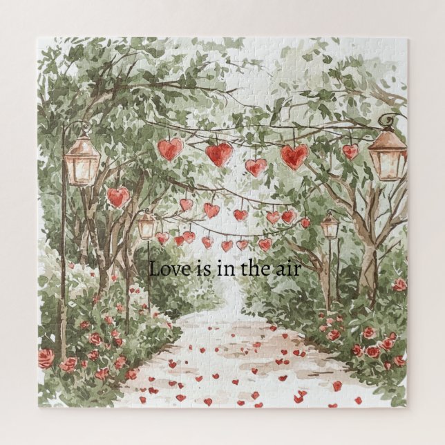 Puzzle L'amour des cœurs rouges est dans l'air (Vertical)