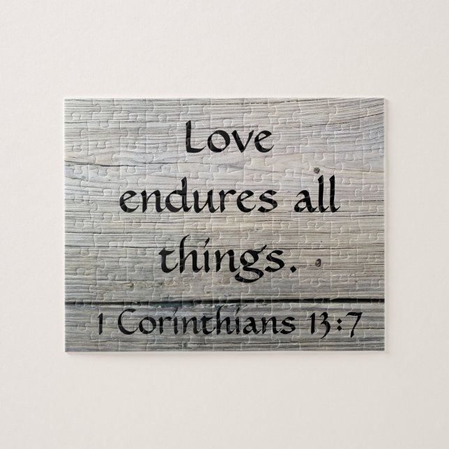 Puzzle L'Amour Endure Toutes Les Choses Les Premiers Cori (Horizontal)