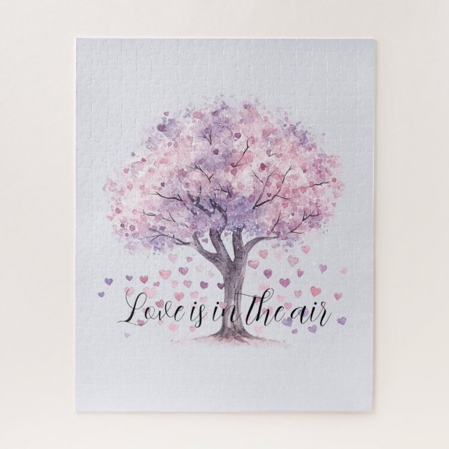 Puzzle L'amour est dans l'air Purple Hearts Tree (Vertical)