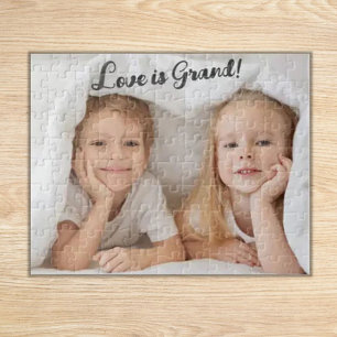Puzzle L'amour est grand ! Photo des petits enfants