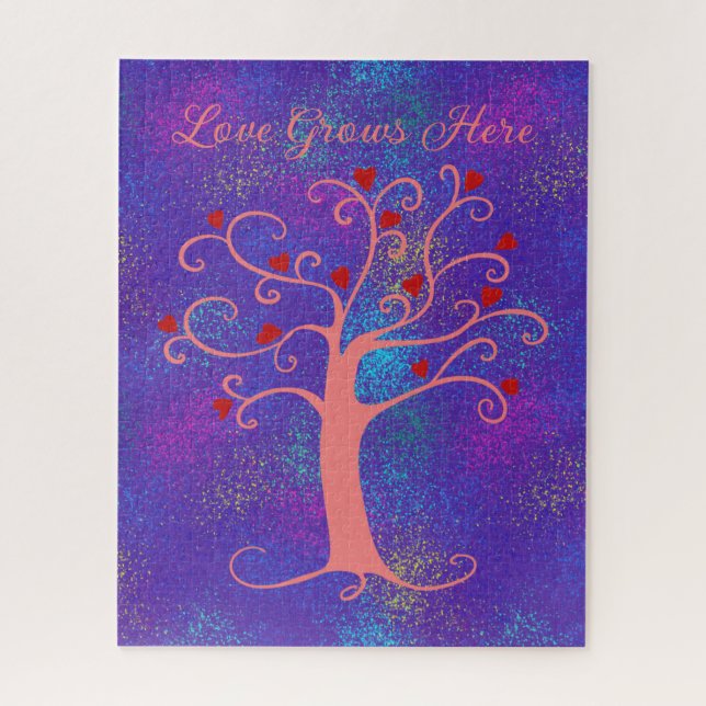 Puzzle L'amour grandit ici Heart Tree (Vertical)