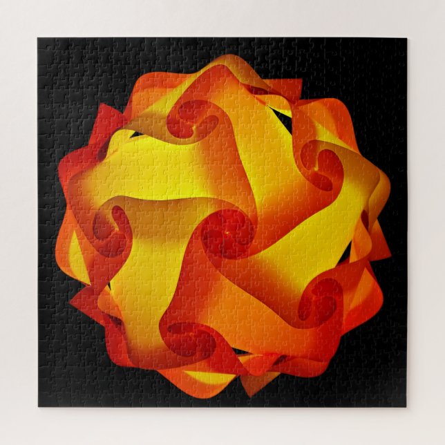 Puzzle Lampe à feu orange et rouge (Vertical)