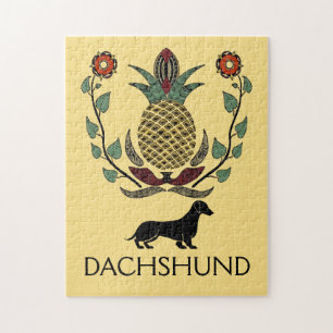 Puzzle L'ananas de bienvenue de Dachshund,