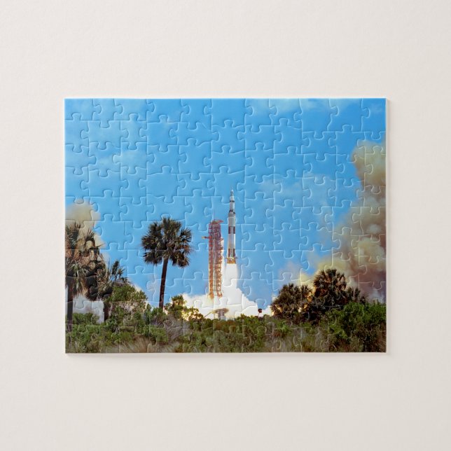 Puzzle Lancement de la fusée Saturn V de la NASA Apollo 1 (Horizontal)