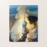 Puzzle Lancement du lancement du centre spatial Kennedy d<br><div class="desc">Une fusée Saturn V lance à bord de l'équipage de la mission Apollo 11.</div>