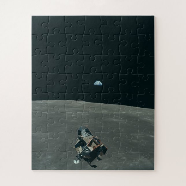 Puzzle Lander lunaire Apollo et lever de terre sur la lun (Vertical)
