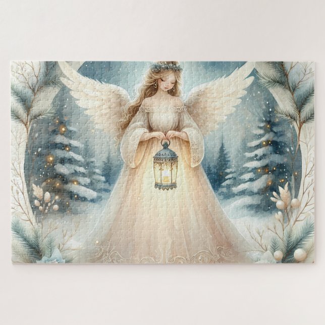 Puzzle L'ange céleste de l'hiver Lanterne de l'Espoir (Horizontal)