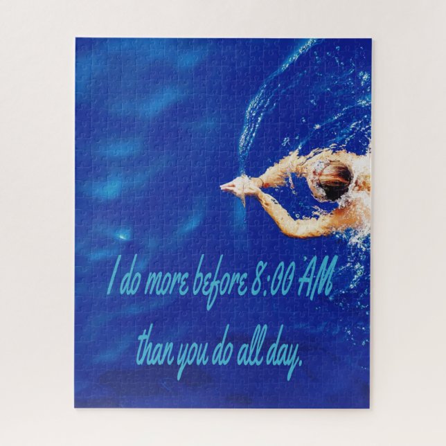 Puzzle Lap Swim Team Motivational Inspiration (Vertical)