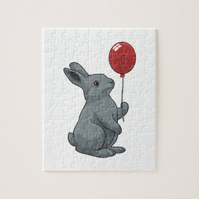 Puzzle Lapin avec ballon (Vertical)