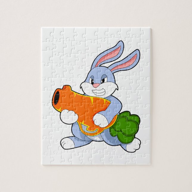 Puzzle Lapin avec carotte (Vertical)