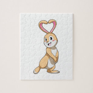 Puzzle Lapin avec coeur