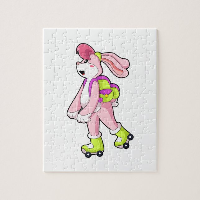 Puzzle Lapin avec roulettes (Vertical)