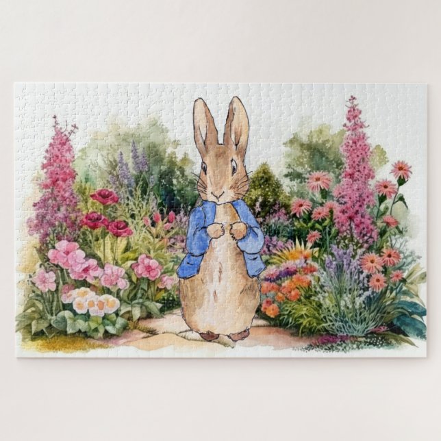 Puzzle Lapin classique dans son jardin (Horizontal)