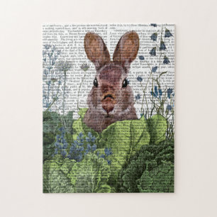 Puzzle Lapin dans une patte de chou
