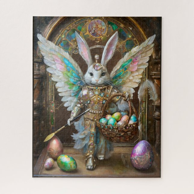 Puzzle Lapin de Pâques Ange Chevalier Steampunk (Vertical)