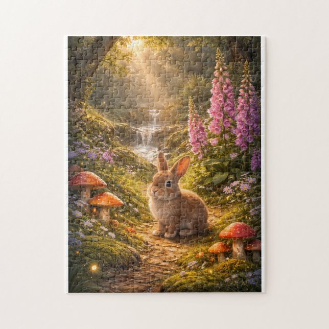 Puzzle Lapin de Pâques de la forêt (Vertical)