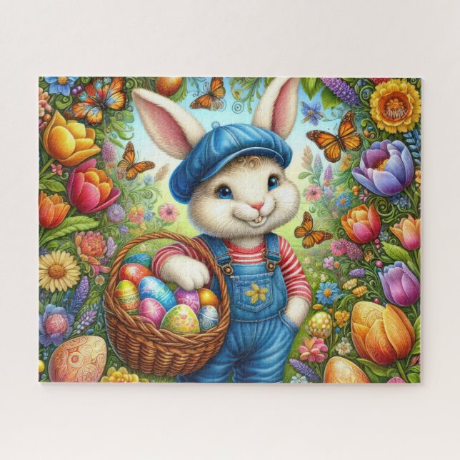 Puzzle Lapin de Pâques garçon (Horizontal)