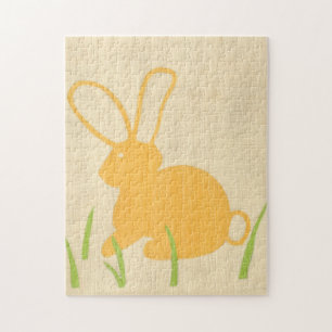 Puzzle Lapin jaune et herbe verte par Chariklia Zarris