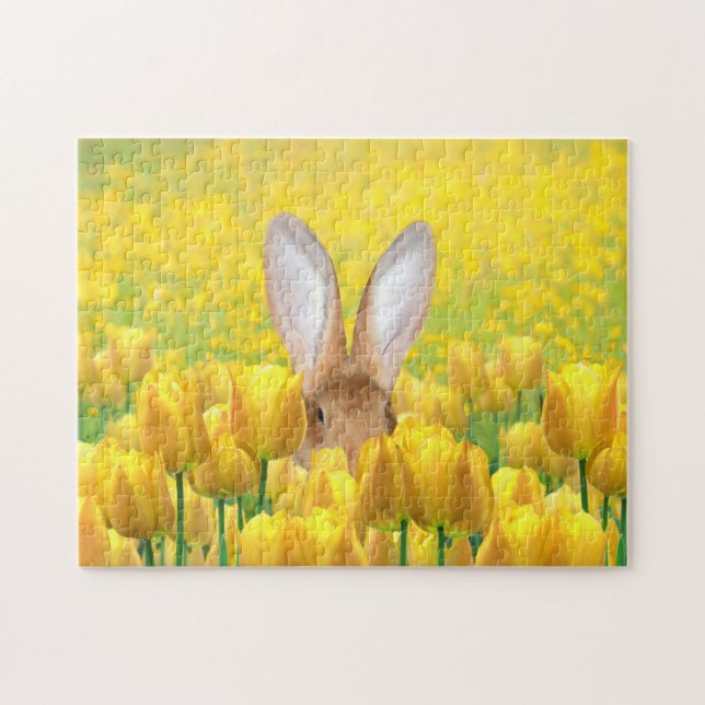 Puzzle Lapin lapin en tulipe (Horizontal)