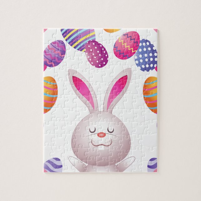 Puzzle lapin & oeufs de Pâques ! (Vertical)