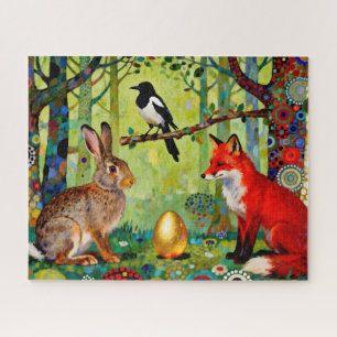 Puzzle Lapin, Pie, Renard et « Le Secret de la Forêt »