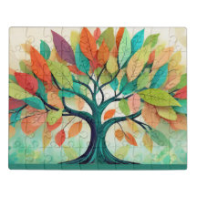 L'arbre aux feuilles multicolores -