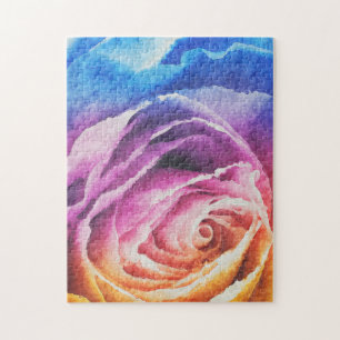 Puzzle L'arc-en-ciel d'aquarelle s'est levé