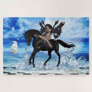 Puzzle Large - Dark Angel and Black Unicorn 