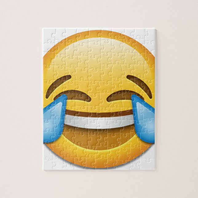 Puzzle Larmes d'emoji de joie drôles (Vertical)
