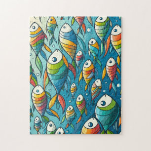 Puzzle L'art coloré du poisson sous-marin