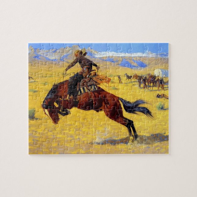 Puzzle L'art de Frederic Remington « Un matin froid sur l (Horizontal)