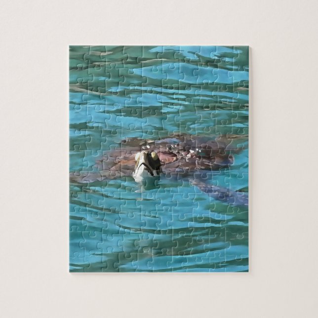 Puzzle L'art de la faune de la tortue de mer Loggerhead (Vertical)