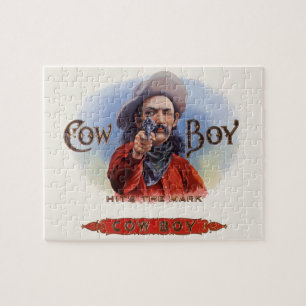 Puzzle L'art des étiquettes de cigare vintage, Cowboy att