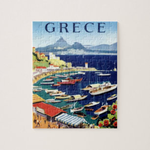 Puzzle L'art d'illustrations de voyage d'Athènes en Grèce