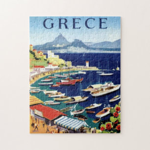 Puzzle L'art d'illustrations de voyage d'Athènes en Grèce