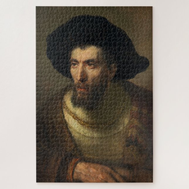 Puzzle L'art du portrait baroque du philosophe Rembrandt (Vertical)