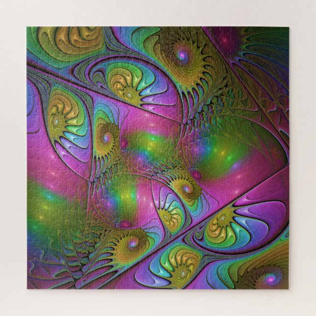 Puzzle L'art fractal abstrait moderne et coloré lumineux (Vertical)
