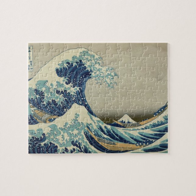 Puzzle L'art japonais vintage, la grande vague de Hokusai (Horizontal)