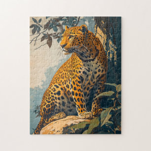 Puzzle L'art léopard vintage