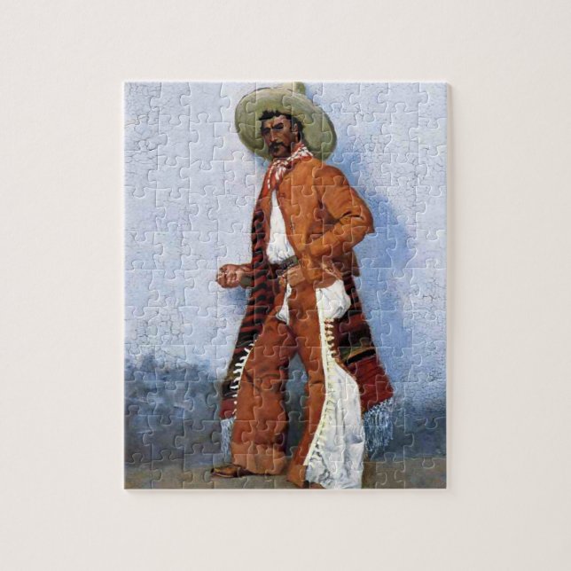 Puzzle L'art occidental de Frederic Remington « Un Vaquer (Vertical)