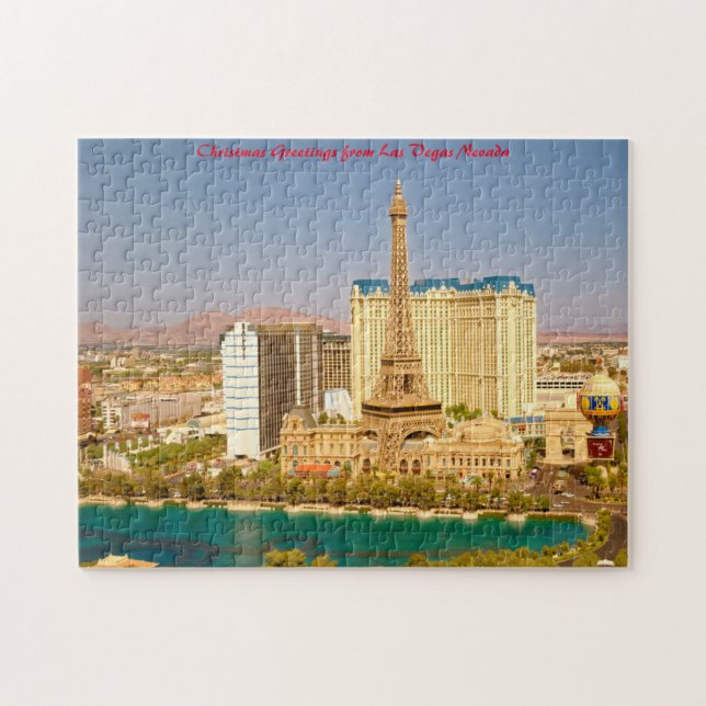 Puzzle Las Vegas Nevada.Christmas Greetings (Horizontal)