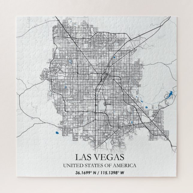 Puzzle Las Vegas Nevada USA Cities Travel City Map (Vertical)
